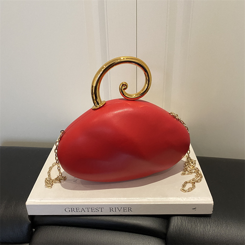 Luxury Bags Cute - Luxe gebogen mini clutch tas in