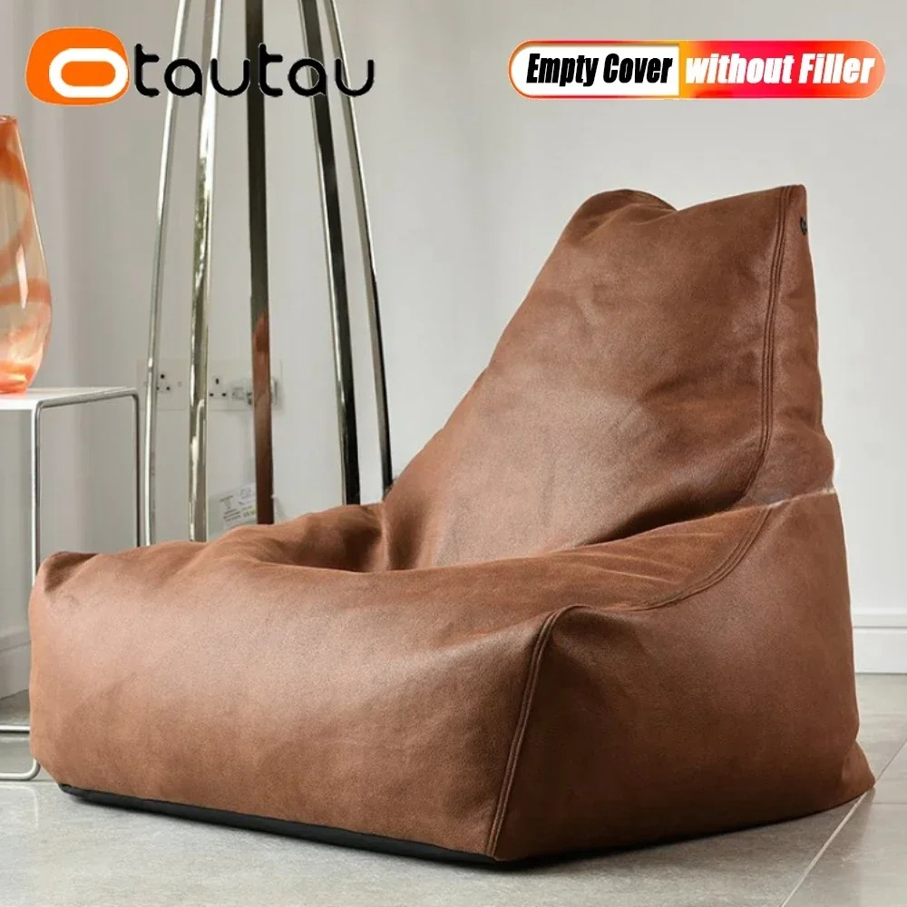 Luxury Bags To Buy - OTAUTAU Luxe kunstsuède zitzak ligstoelhoes SF312