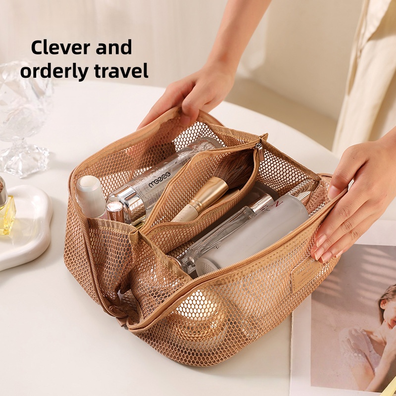 Luxury Bags China Wholesale - Groothandel Fabriekslevering Doorzichtige Mesh Cosmetische Opbergtas