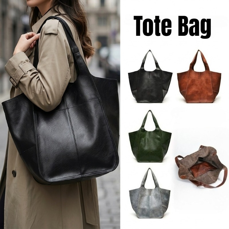 Luxury Bags Consignment - Multifunctionele PU-leren draagtas Effen kleur Luxe