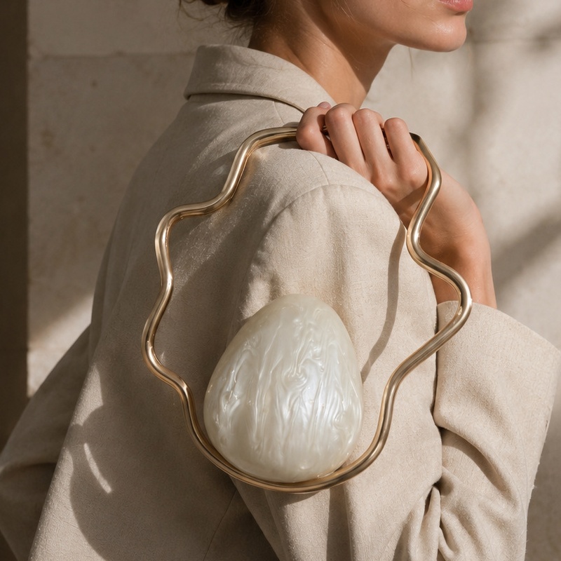 Luxury Bags Cute - Dames mini acryl eiervormige tas, schattige