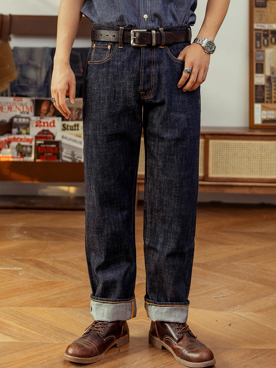 Levis Jeans 501 - Rode Tornado 14oz zelfkant denim jeans