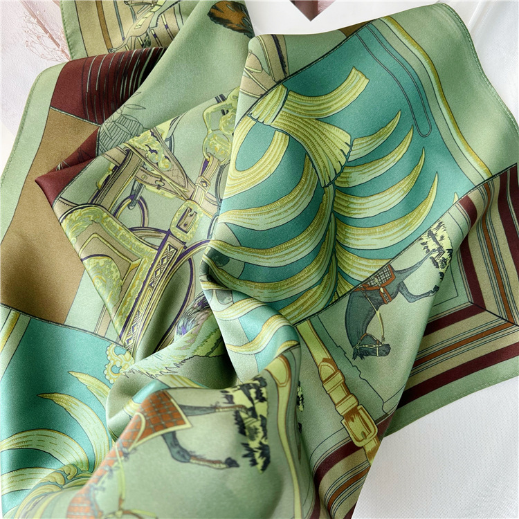 Luxury Bags Green - 65CM Groene Zijden Sjaal Luxe Ontwerpers