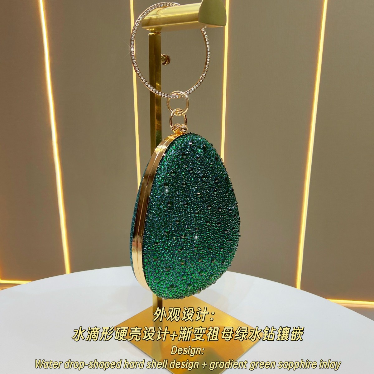 Smaragdgroene clutch met volle - Luxury Bags Green recensie en prijs