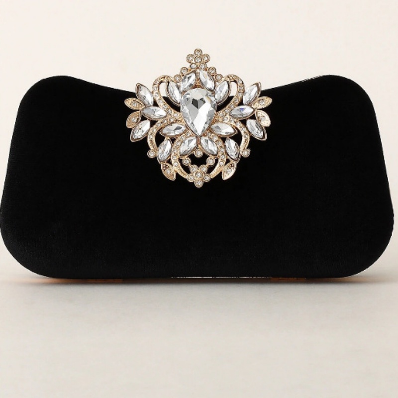 Donkergroene fluwelen clutch t - Luxury Bags Green recensie en prijs