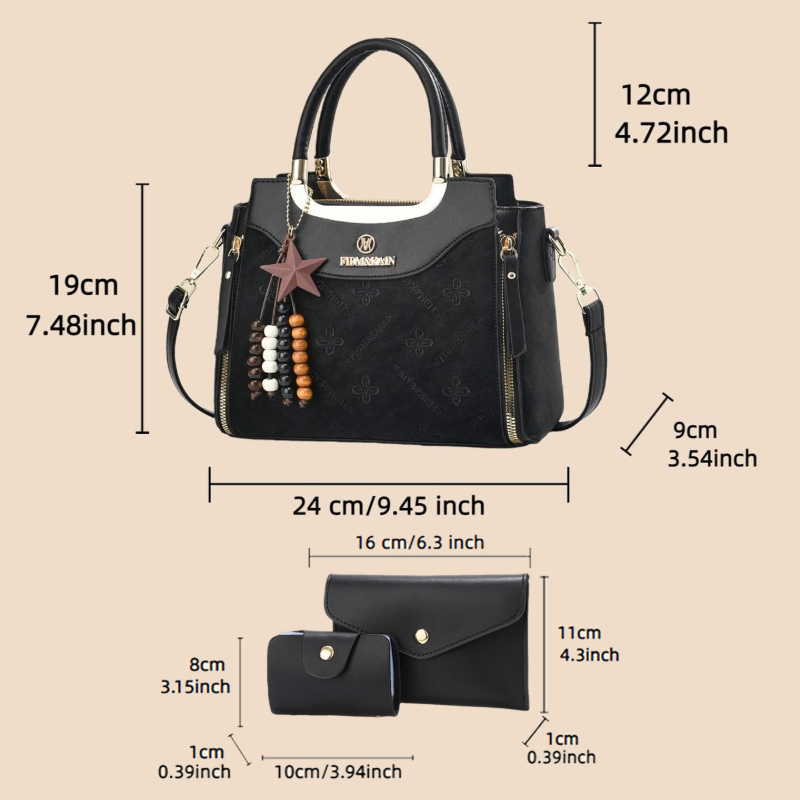 Stijlvolle dameshandtas, effen - Luxury Bags & Leather Repair Of Atlanta Reviews recensie en prijs