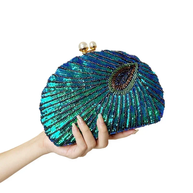 Nieuwe luxe pauwgroene clutch  - Luxury Bags Green recensie en prijs