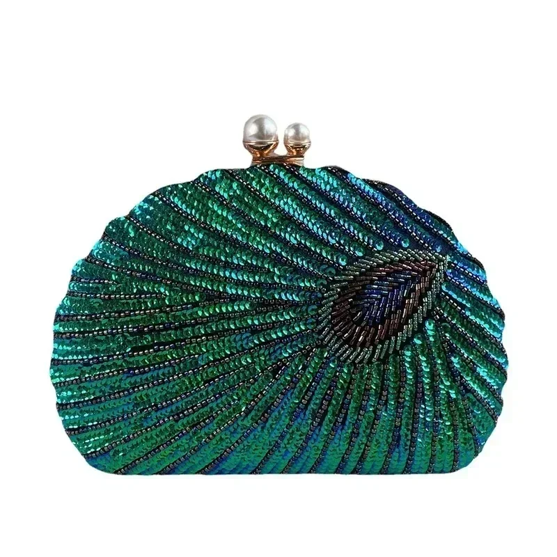 Nieuwe luxe pauwgroene clutch  - Luxury Bags Green recensie en prijs