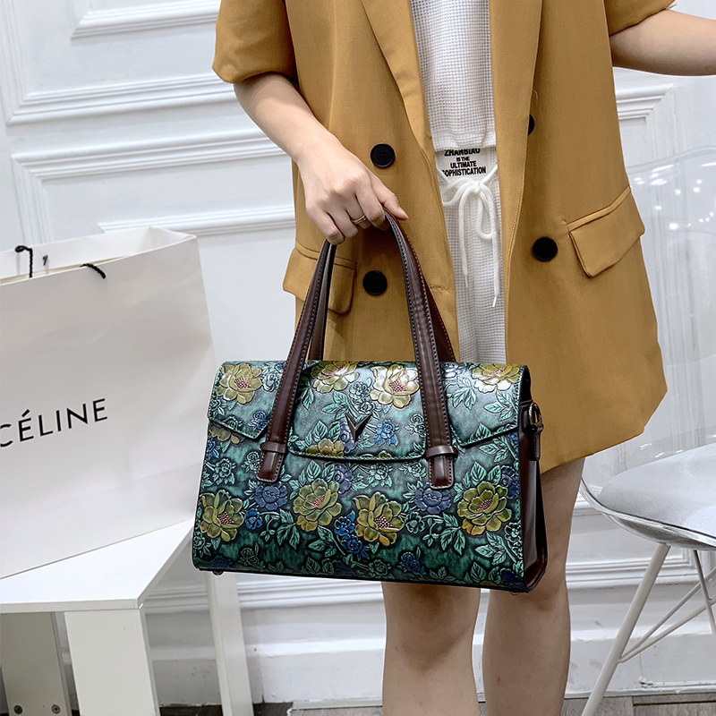 Vintage 3D reliëf bloemenhandt - Luxury Bags Vegan Leather recensie en prijs