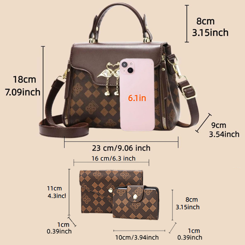 3-delige dames tasset, licht l - Luxury Bags & Leather Repair Of Atlanta Reviews recensie en prijs