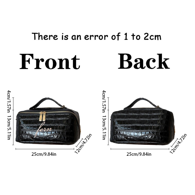 Geborduurde Croc make-up tas,  - Luxury Bags Vegan Leather recensie en prijs